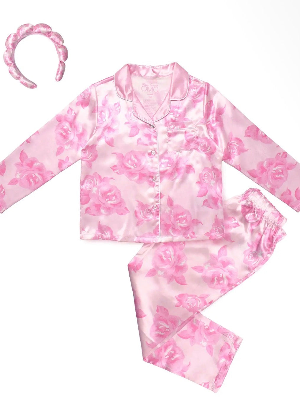 Rose Print Satin Pajama
