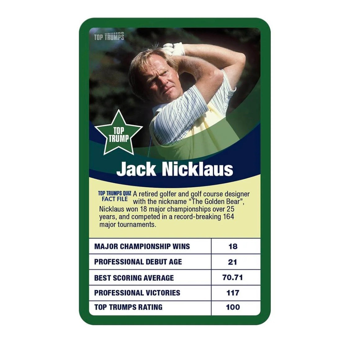 Top Trumps Greatest Golfers