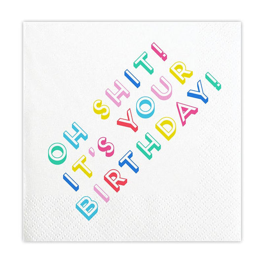 Oh Shit It’s Your Birthday Cocktail Napkin
