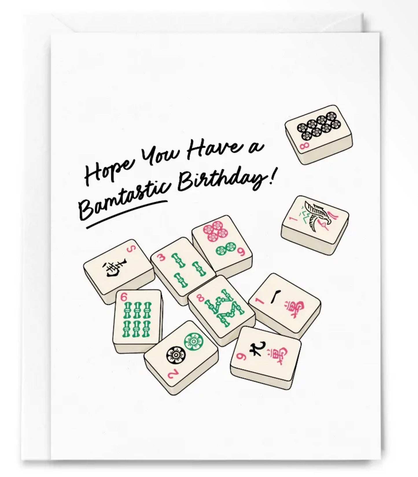 Have A Bamtastic Birthday American Mahjong Card