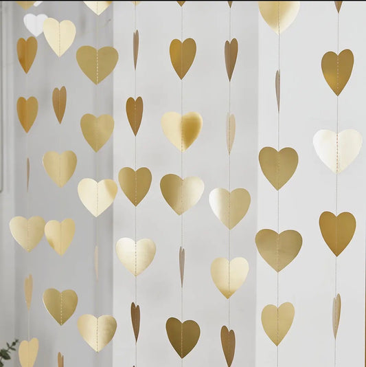 Gold Heart Banner