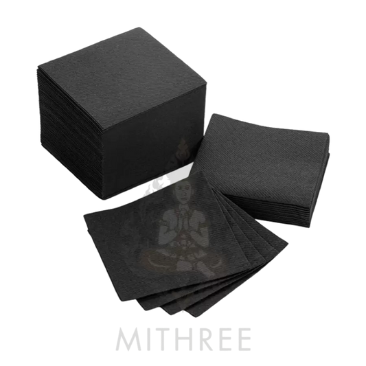 Black Cocktail Napkin