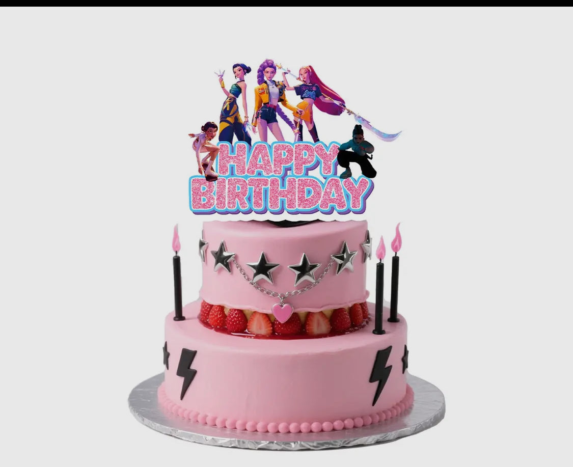 K Pop demon Hunter cake topper