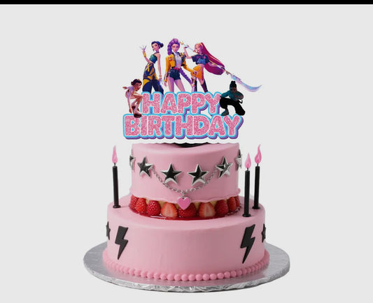 K Pop demon Hunter cake topper