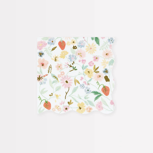 Elegant Floral Cocktail Napkins