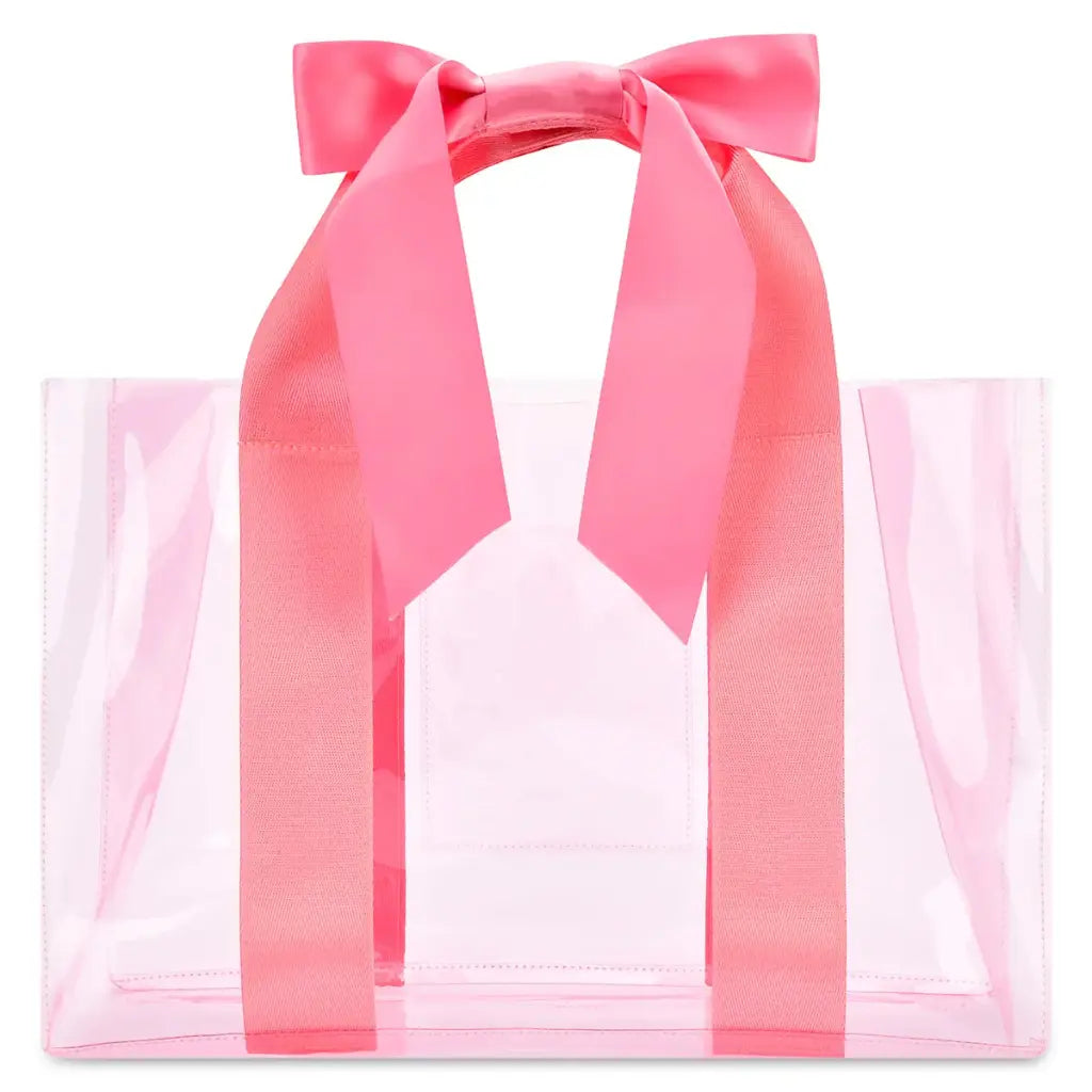 Pink Bow Clear Tote Bag