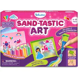 Sand-tastic art: unicorn and princesses