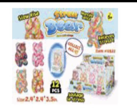 Stress Bear Neon Tie dye
