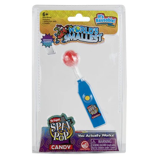 World smallest spin pop candy