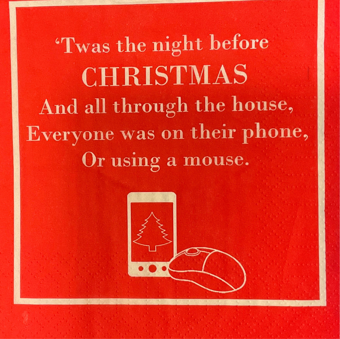 NIGHT BEFORE CHRISTMAS COCKTAIL NAPKIN
