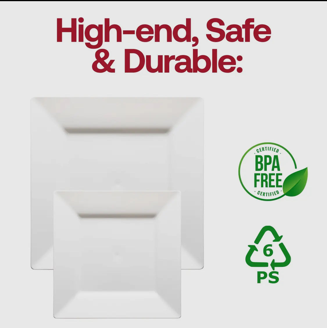 Plastic white side plates