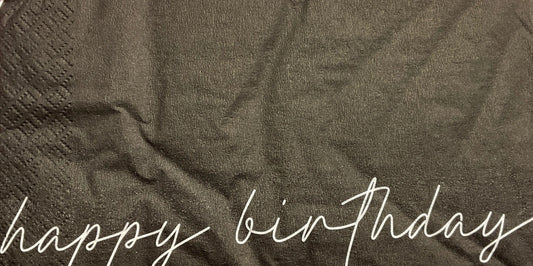 Script happy birthday guest towel napkin