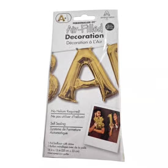 Air filled decoration letter a
