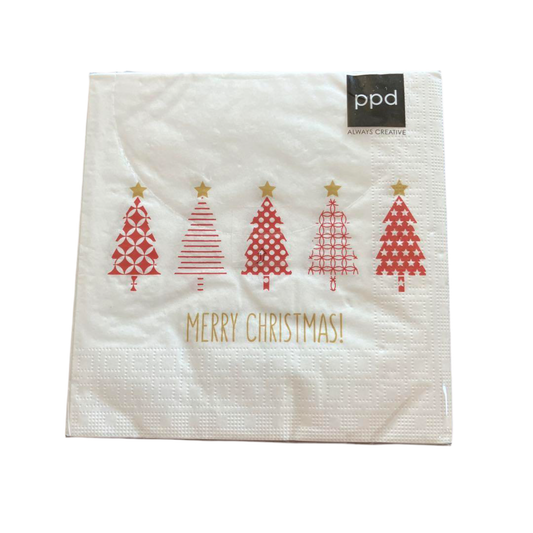MERRY CHRISTMAS COCKTAIL NAPKIN