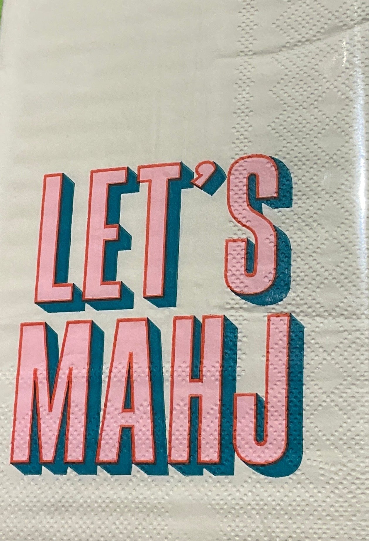 Let’s Mahj guest napkin