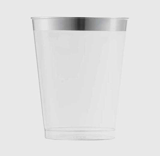 10 once Silver Rim Tumbler cup