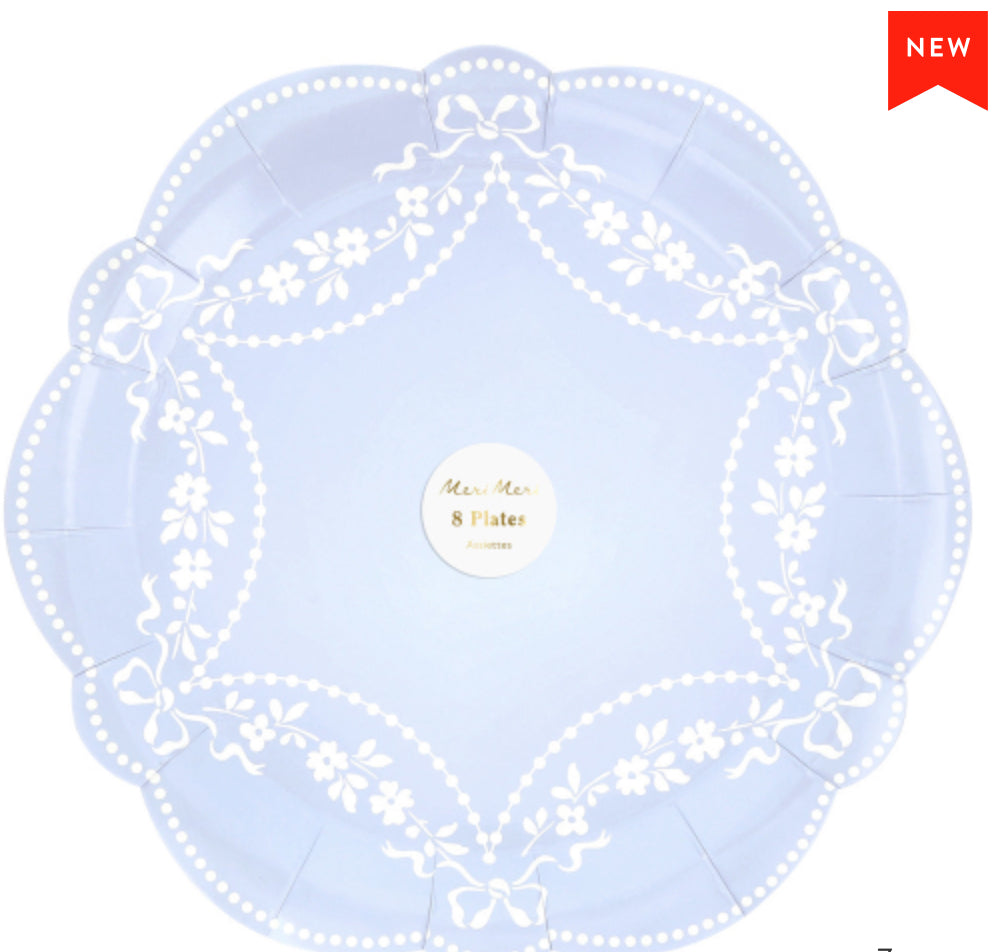 ROCOCO BLUE DINNER PLATES|MERI MERI