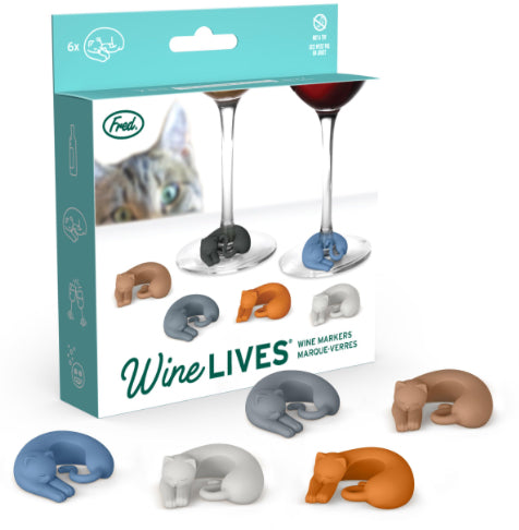 Wine Lives Cat Drink Markers