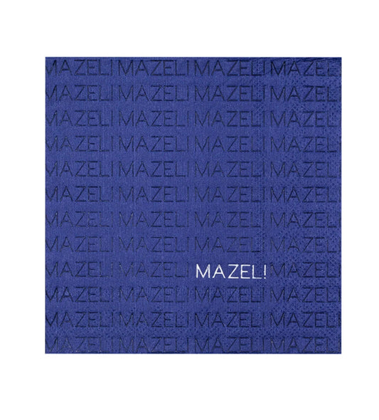 Navy Mazel Cocktail Napkins