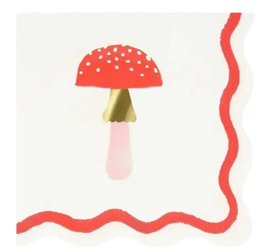 Mushroom Cocktail Napkin