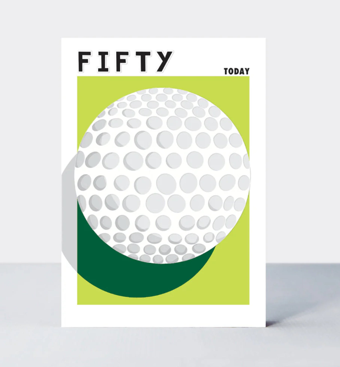 STRIKE - AGE 50 BIRTHDAY CARD - GOLF BALL