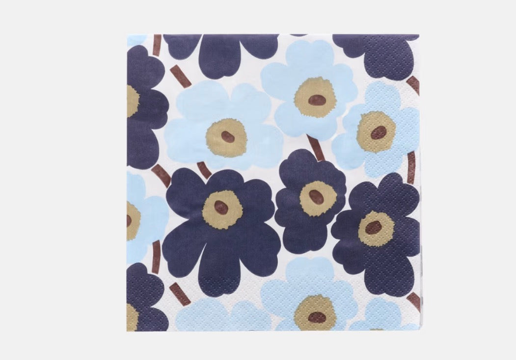 Mini Unikko Blue Lunch Napkin