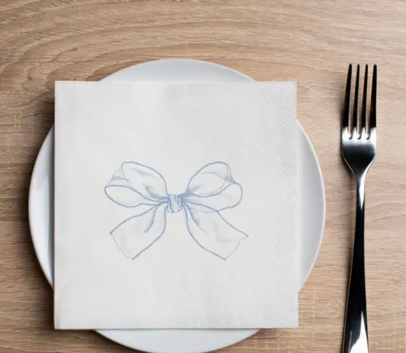 Mesh blue cocktail napkin