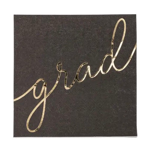 Script grad cocktail napkin