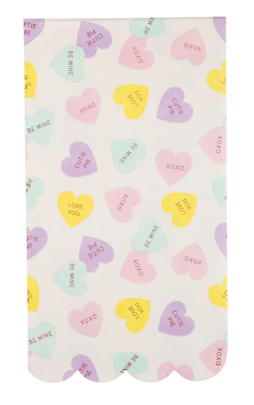 Conversation Hearts Guest Towel
