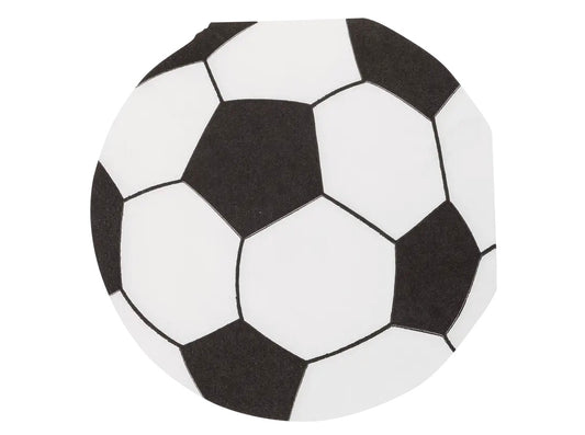 Soccer shaped paper napkin
