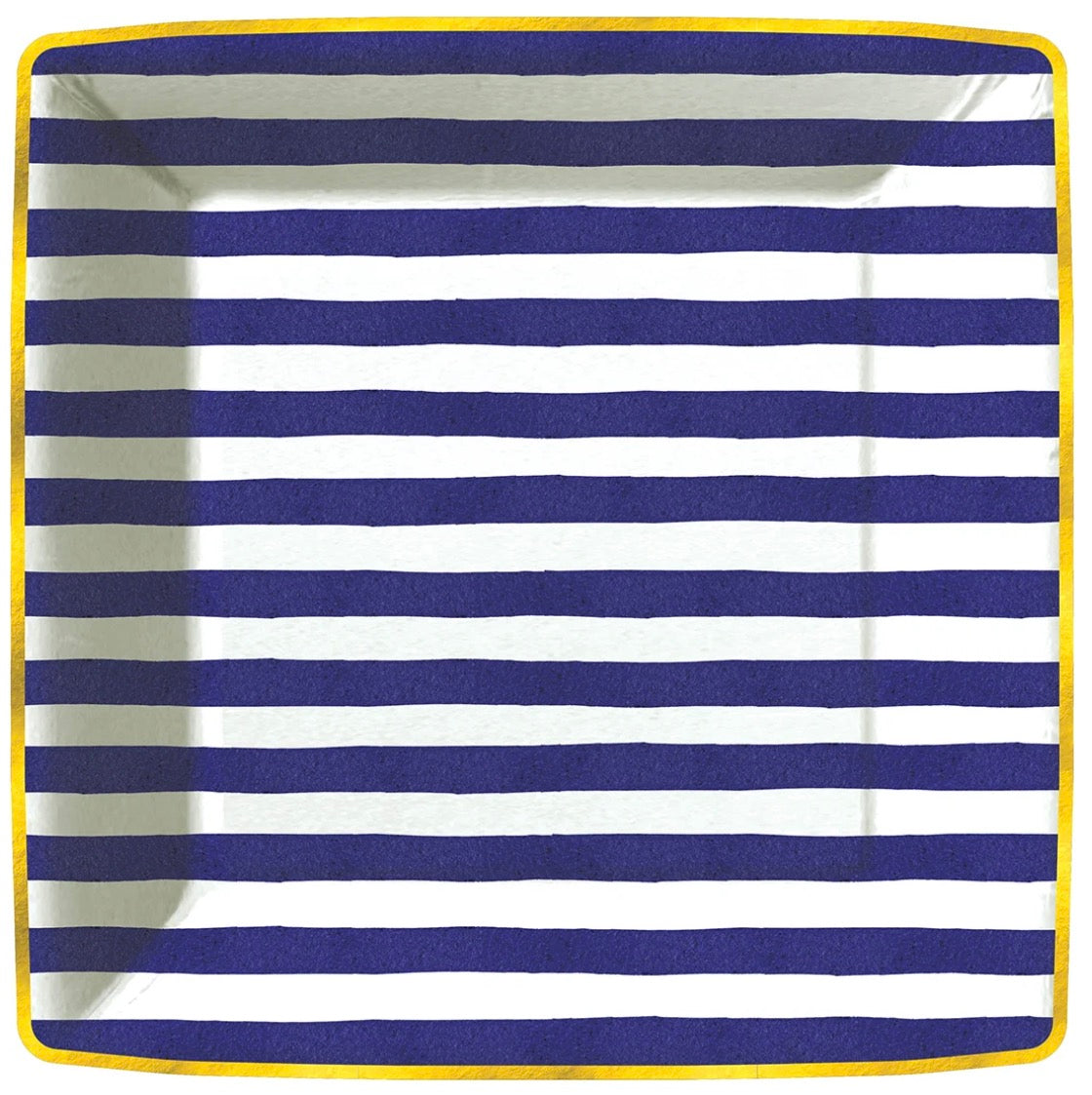 Bold Strokes - Navy Stripe dessert Paper Plates