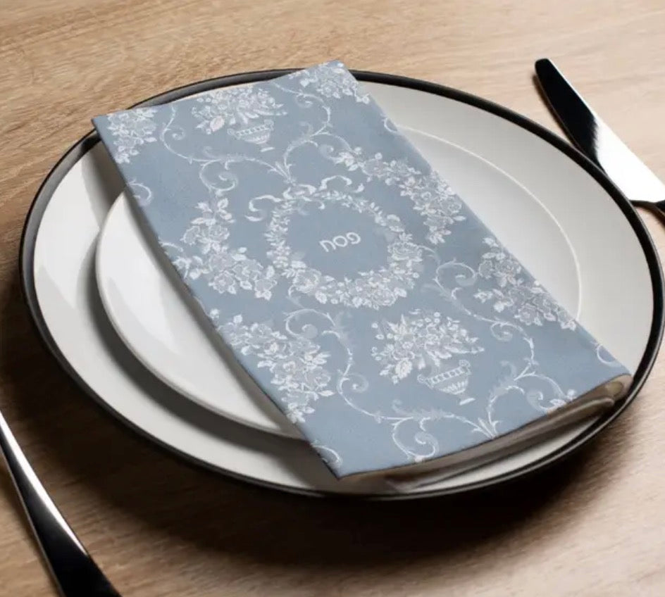 Pesach lace blue guest towel