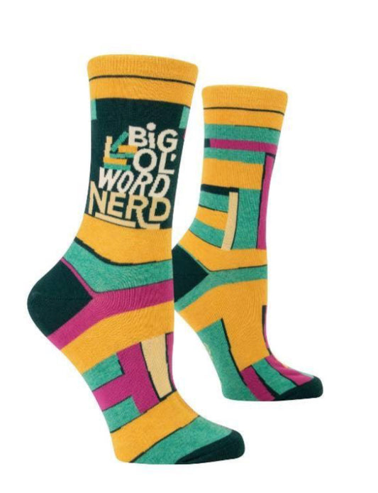 Blue Q Women’s Big LOL Word Nerd Socks