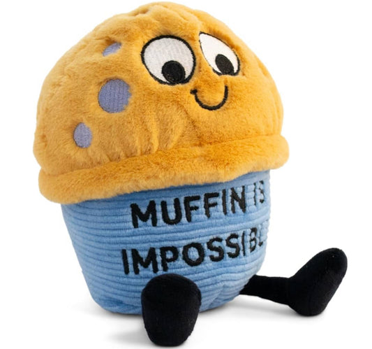 Muffin Plushie - Muffin is Impossible Cute Muffin Plush, Food Plushie Gift for Kids