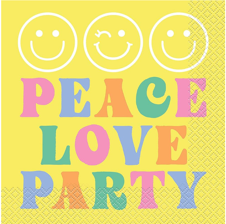 Peace love party napkins