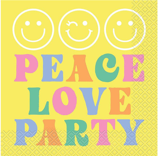 Peace love party napkins