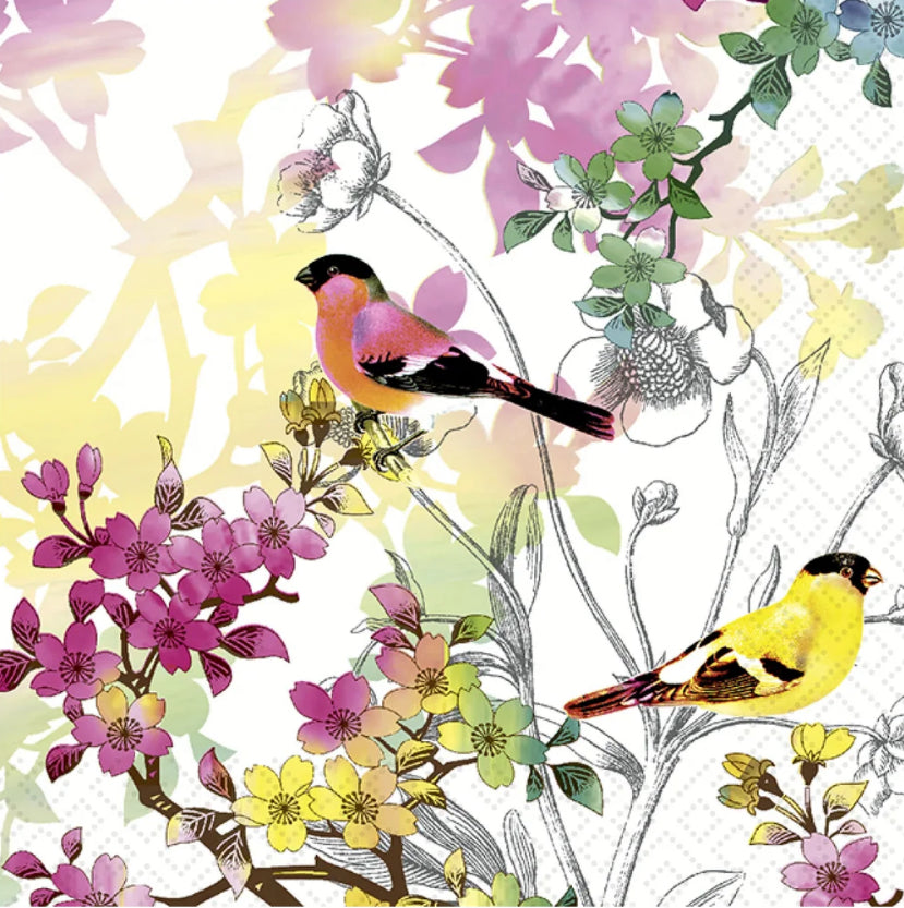 Birds in Spring - Luncheon Napkins