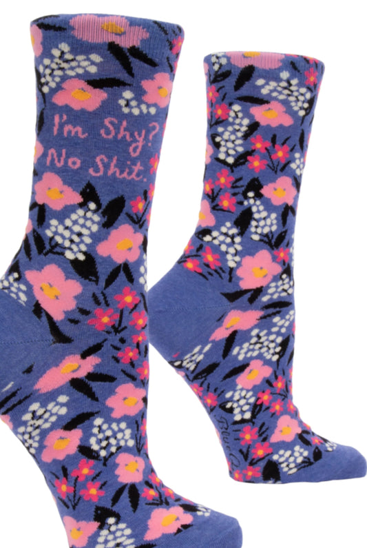 Blue Q Women’s I’m Shy? No Shit Socks