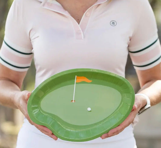 Putting green paper plate
