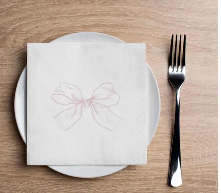 Mesh pink cocktail napkin