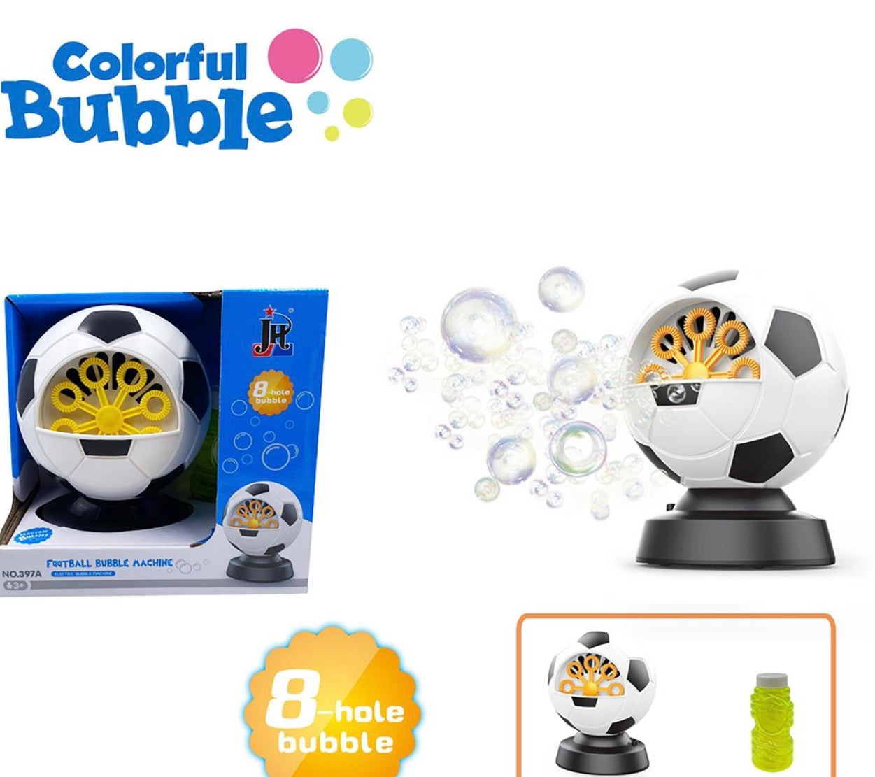 Sunny Dayz Soccer Ball Bubble Maker, 4xAA Batteries not included