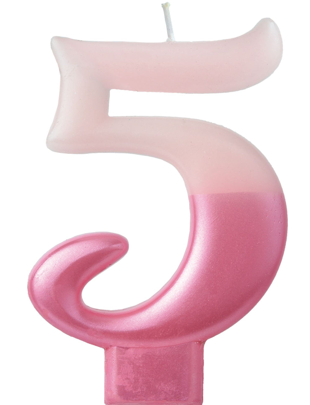 Number 0 glitter candle