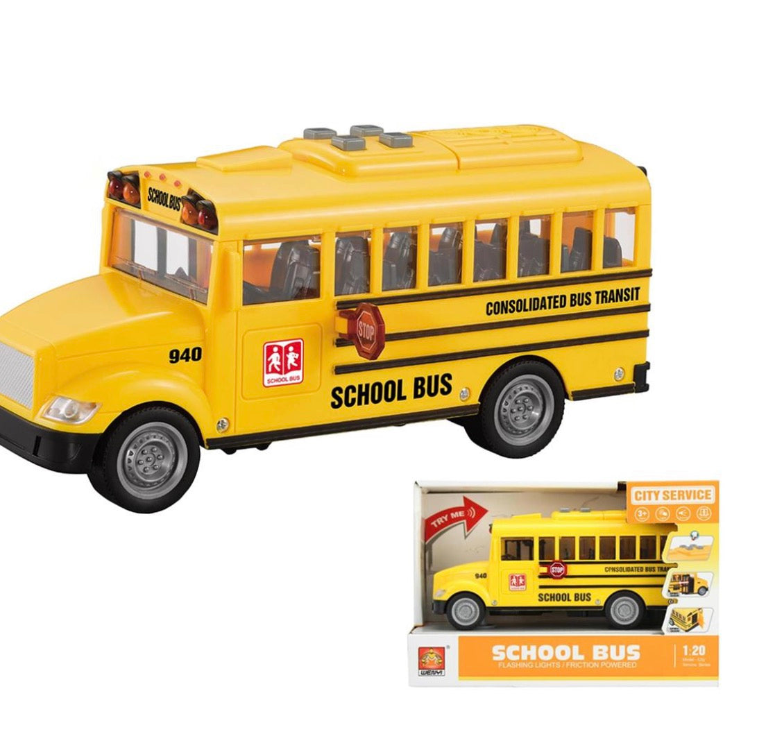 Friction School Bus w/light & sound