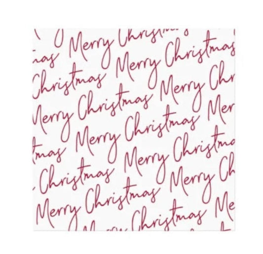 Merry Christmas Script Lunch Napkin