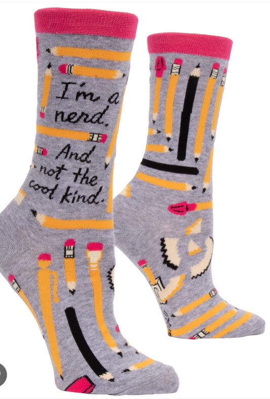 Blue Q Women’s I’m a nerd And not the cool kinds socks