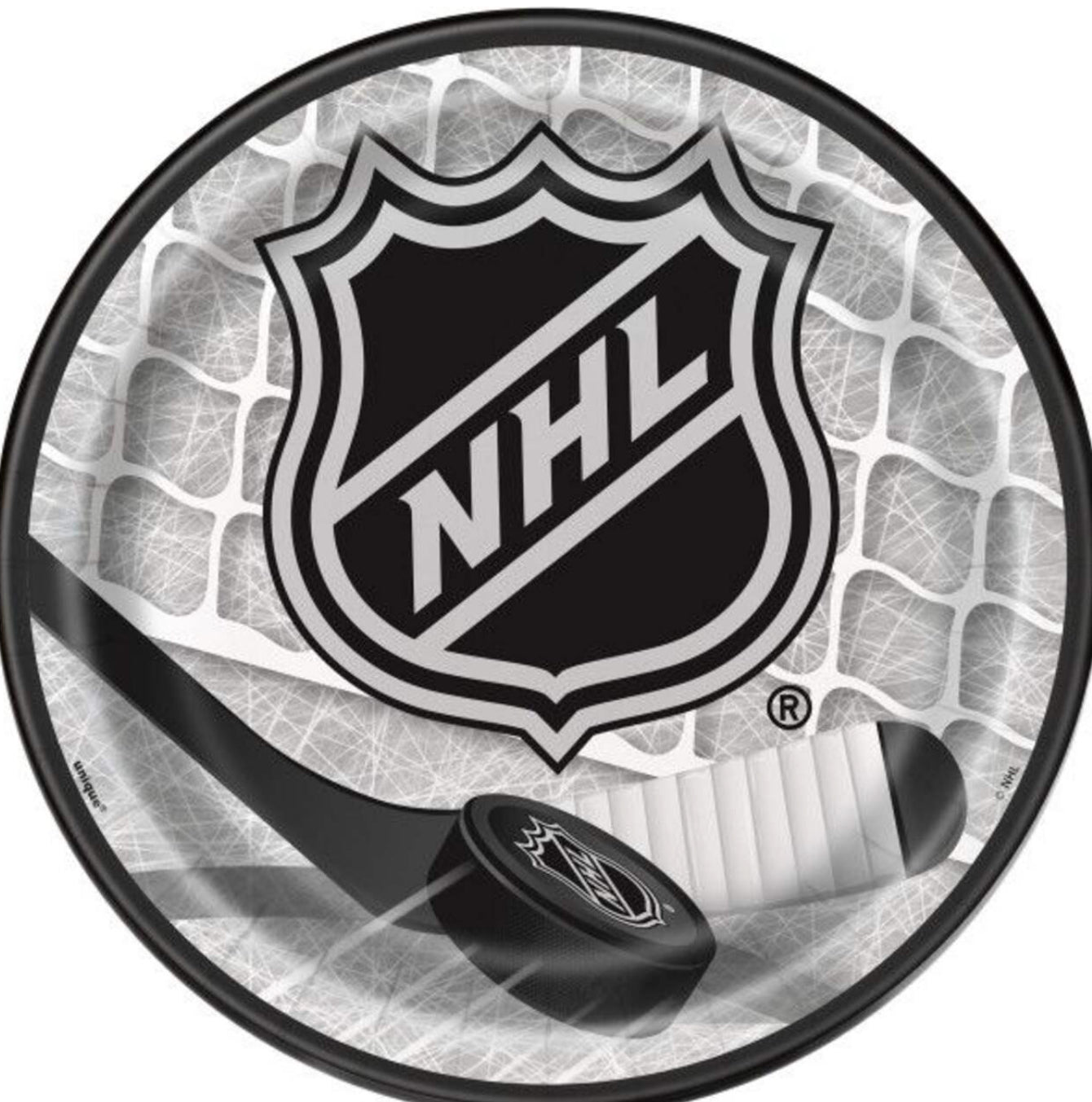 National Hockey League NHL Round Paper Disposable Dessert Plates