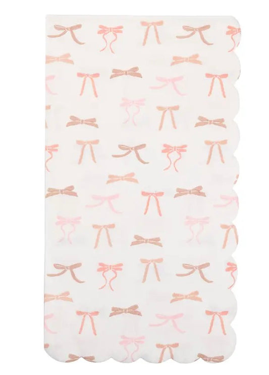 Multi Pink Bows Guest Napkin