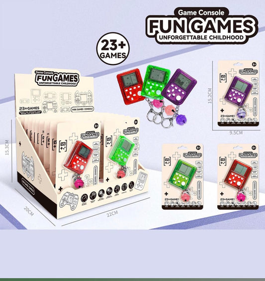 Mini Block Puzzle Game Console w/Keychain
