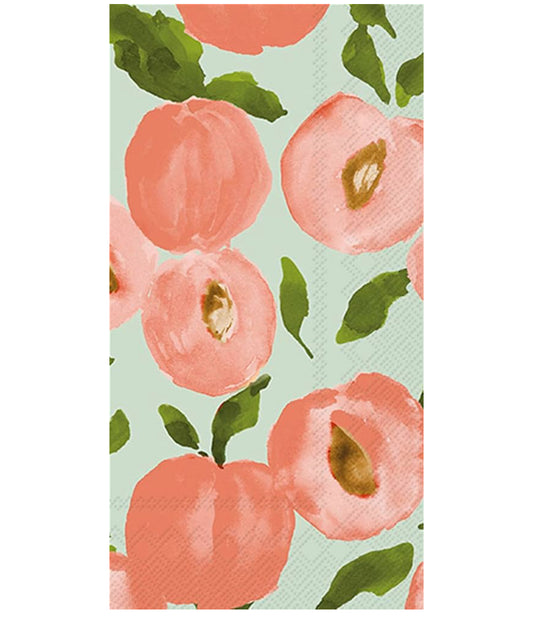 IHR Ideal Home Range Dinner Napkins Disposable 3-Ply Paper Hand Towels, 8.5" x 4.5", Peaches, 16-Count