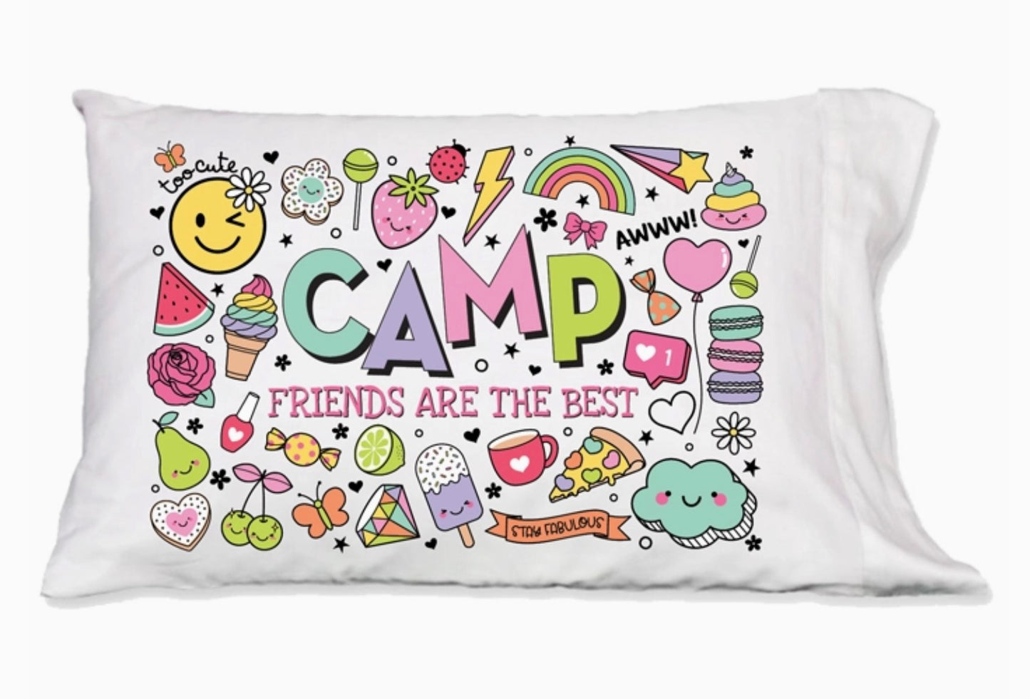 Camp Friends Are the Best Camp Icons Pillowcase